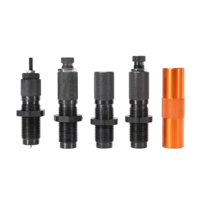 Prémiová sada 4ks matric Lyman MSR Die System v ráži 9mm Luger, včetně nábojového kalibru.